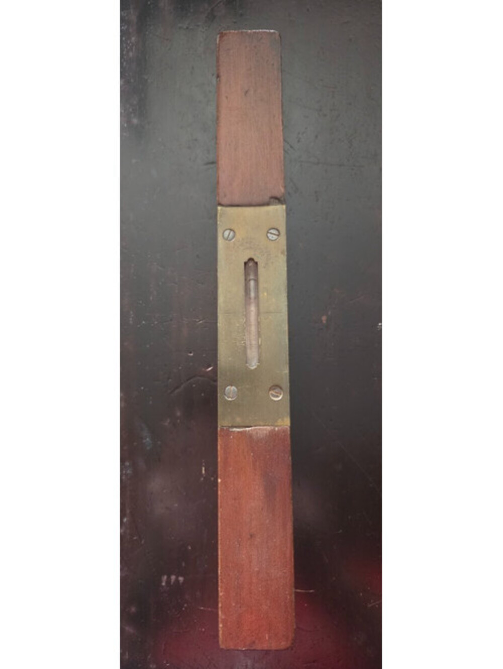 Stanley Rule & Level Co. Brass & Wood Spirit Level – Antique Tool New Britain CT